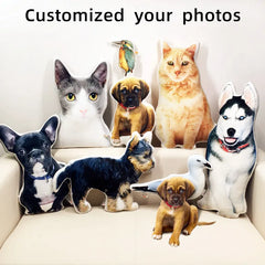 Photo Customization DIY Dog Cushion Pet Plush Pillows Stuffed Animal Cat Pillow Sofa Car Decorative Personalized birthday gift