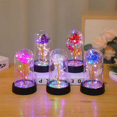 LED Galaxy Rose Artificial Flowers, Wedding Decoration, Creative Valentine'S Day and Mother'S Day Gift with Battery 1Pc