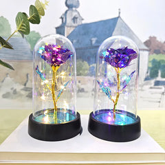 LED Galaxy Rose Artificial Flowers, Wedding Decoration, Creative Valentine'S Day and Mother'S Day Gift with Battery 1Pc