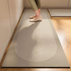 Modern Suede Printed Floor Mat