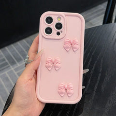 3D Pink Cute Butterfly Silicone Soft Phone Case