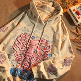Cozy Cartoon Print Hoodie