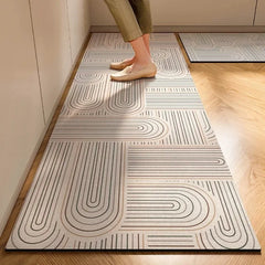 Modern Suede Printed Floor Mat
