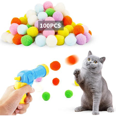 Plush Ball Shooting Gun Cat Toy