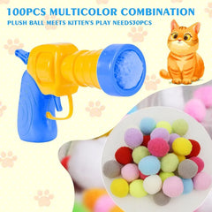 Plush Ball Shooting Gun Cat Toy