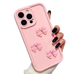 3D Pink Cute Butterfly Silicone Soft Phone Case