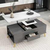 Modern Grey Multifunctional Lift-Top Coffee Table with Storage
