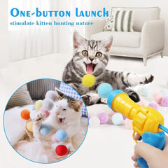 Plush Ball Shooting Gun Cat Toy