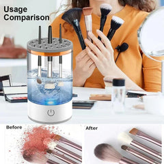 USB Electric Makeup Brush Cleaner – 3-in-1 Portable Beauty Tool