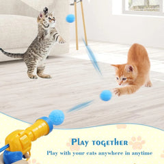 Plush Ball Shooting Gun Cat Toy