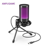 AmpliGame RGB USB Condenser Microphone
