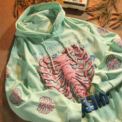 Cozy Cartoon Print Hoodie
