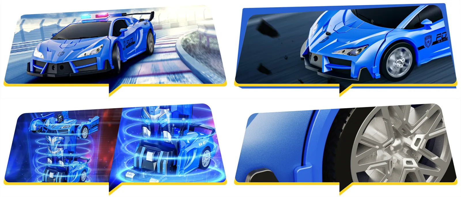 2-in-1 Remote Control Transforming Robot Car with Gesture Control