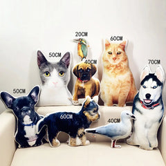 Photo Customization DIY Dog Cushion Pet Plush Pillows Stuffed Animal Cat Pillow Sofa Car Decorative Personalized birthday gift