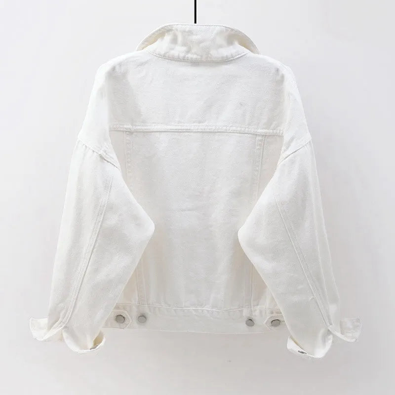 Sweet Cartoon Embroidered Zip-Up Hoodie