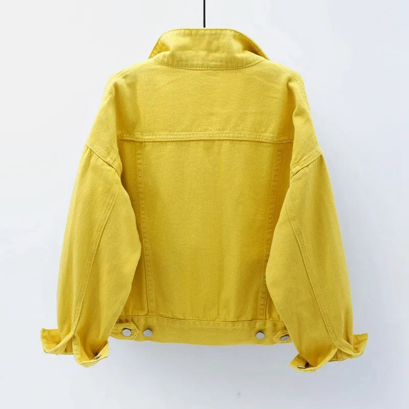 Sweet Cartoon Embroidered Zip-Up Hoodie