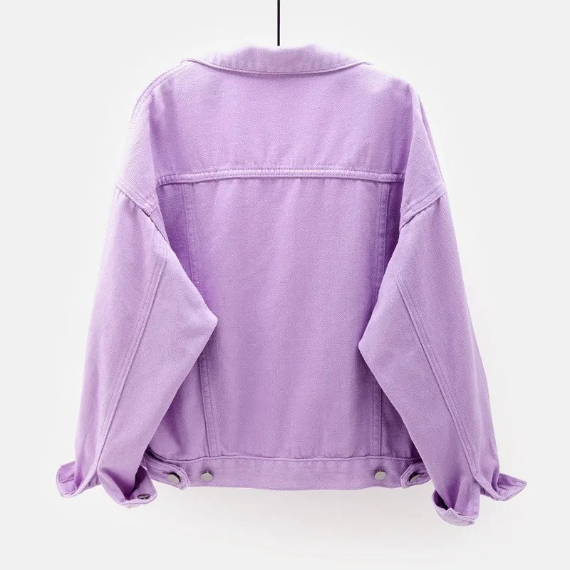 Sweet Cartoon Embroidered Zip-Up Hoodie