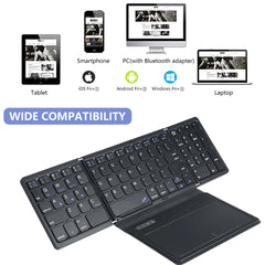 B.O.W Foldable Bluetooth Keyboard with Touchpad