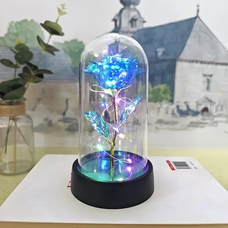 LED Galaxy Rose Artificial Flowers, Wedding Decoration, Creative Valentine'S Day and Mother'S Day Gift with Battery 1Pc