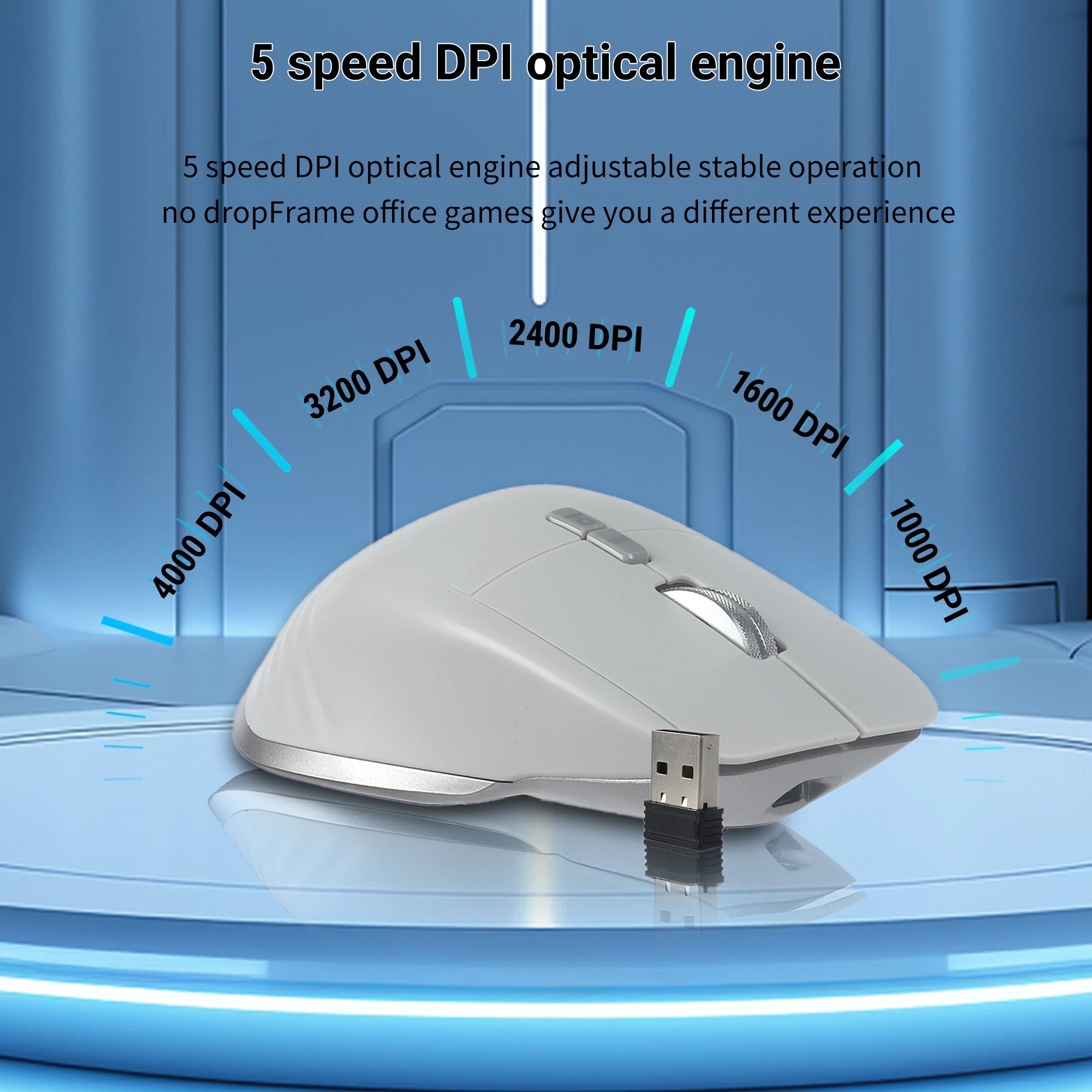 CHYI Tri-Mode Ergonomic Vertical Wireless Mouse