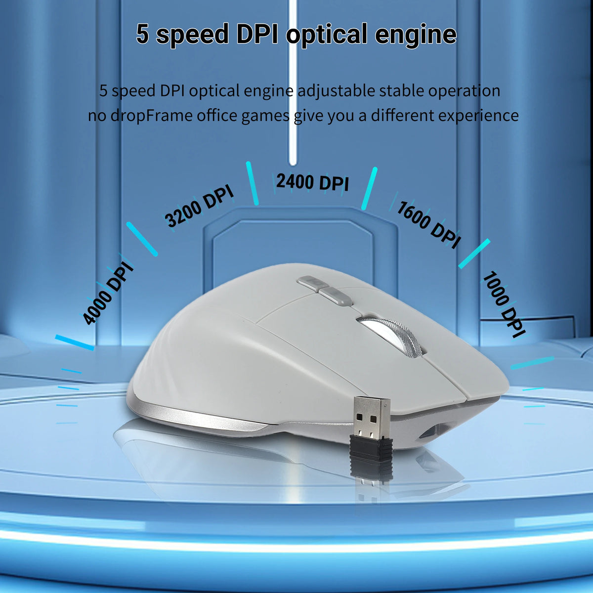 CHYI Tri-Mode Ergonomic Vertical Wireless Mouse