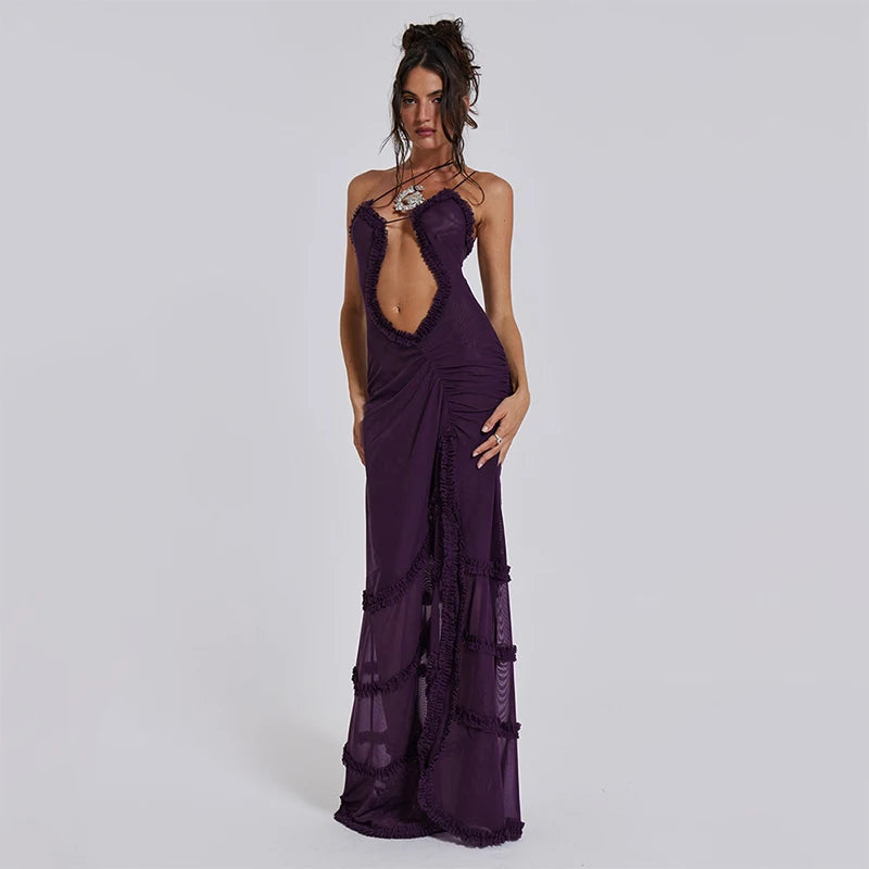 Cutenova Luxury Asymmetrical Gown – Where Grace Meets Edge