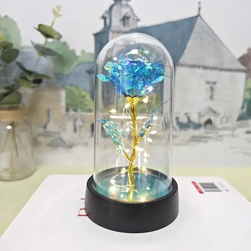 LED Galaxy Rose Artificial Flowers, Wedding Decoration, Creative Valentine'S Day and Mother'S Day Gift with Battery 1Pc