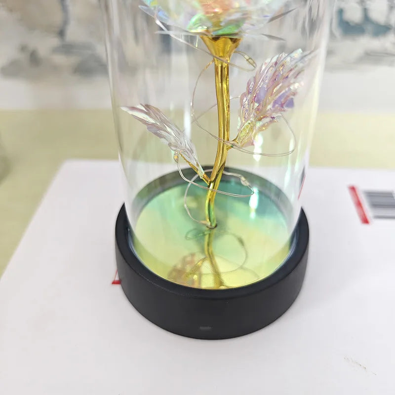 LED Galaxy Rose Artificial Flowers, Wedding Decoration, Creative Valentine'S Day and Mother'S Day Gift with Battery 1Pc