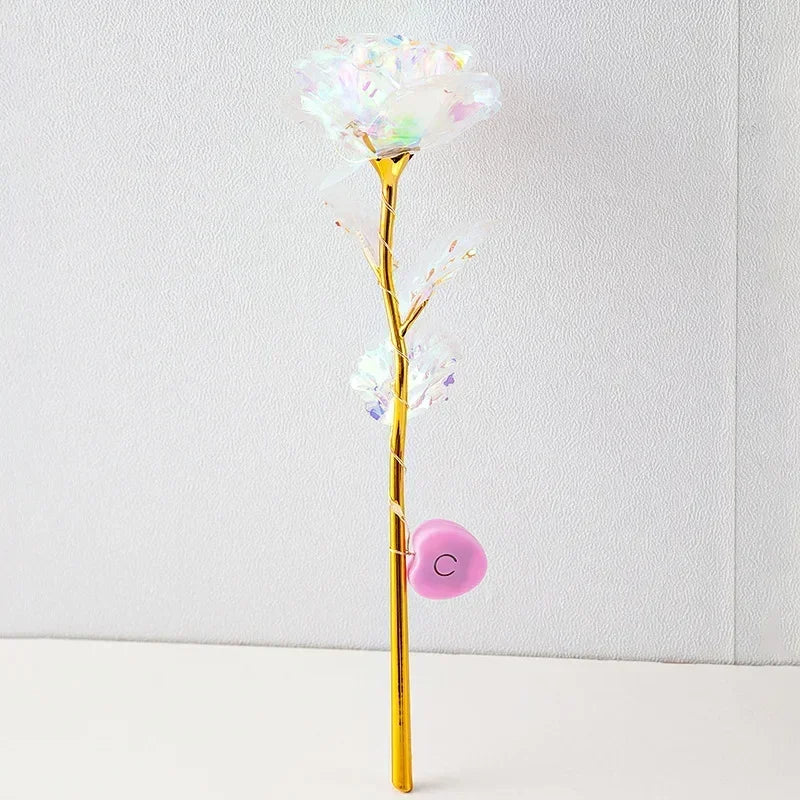 LED Galaxy Rose Artificial Flowers, Wedding Decoration, Creative Valentine'S Day and Mother'S Day Gift with Battery 1Pc