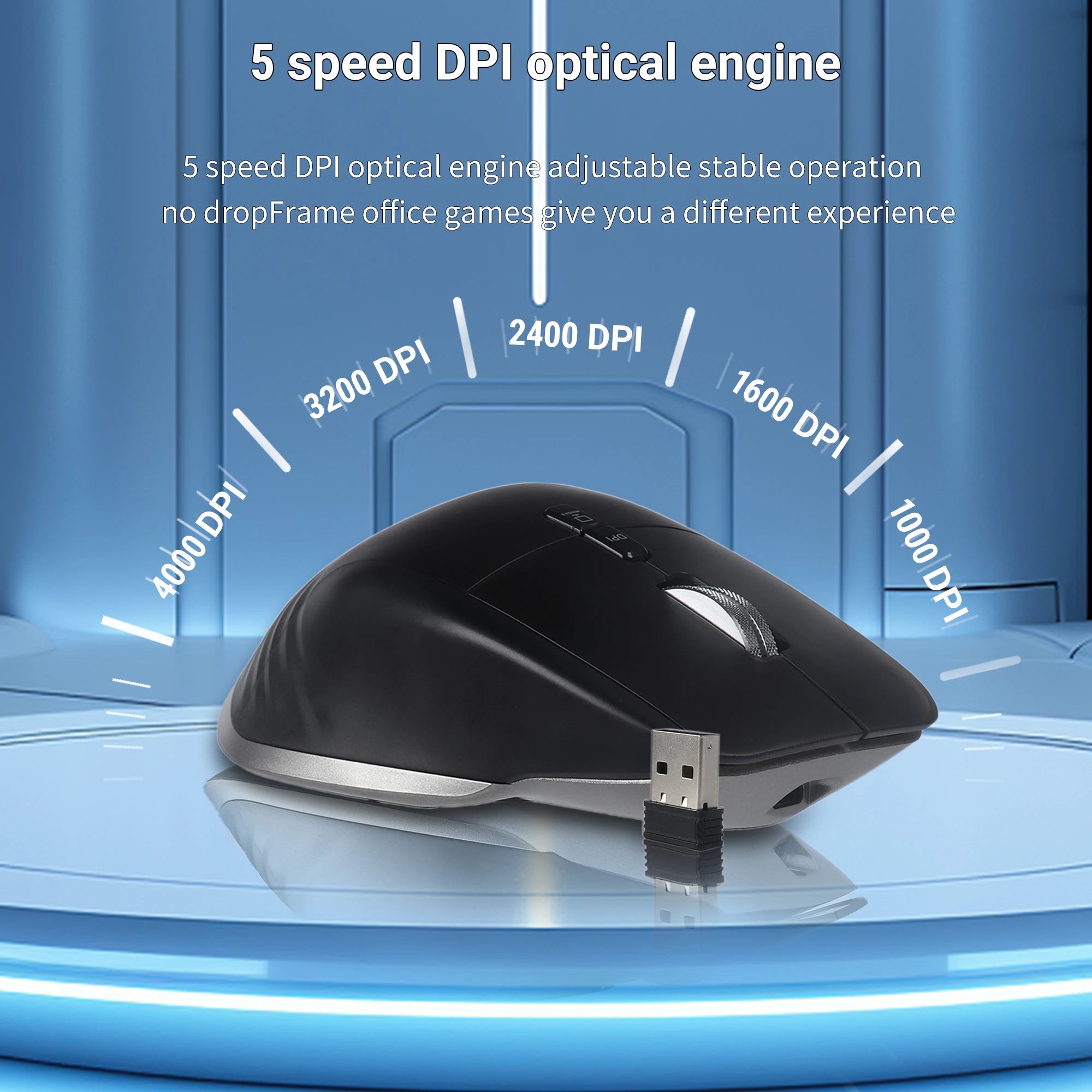 CHYI Tri-Mode Ergonomic Vertical Wireless Mouse