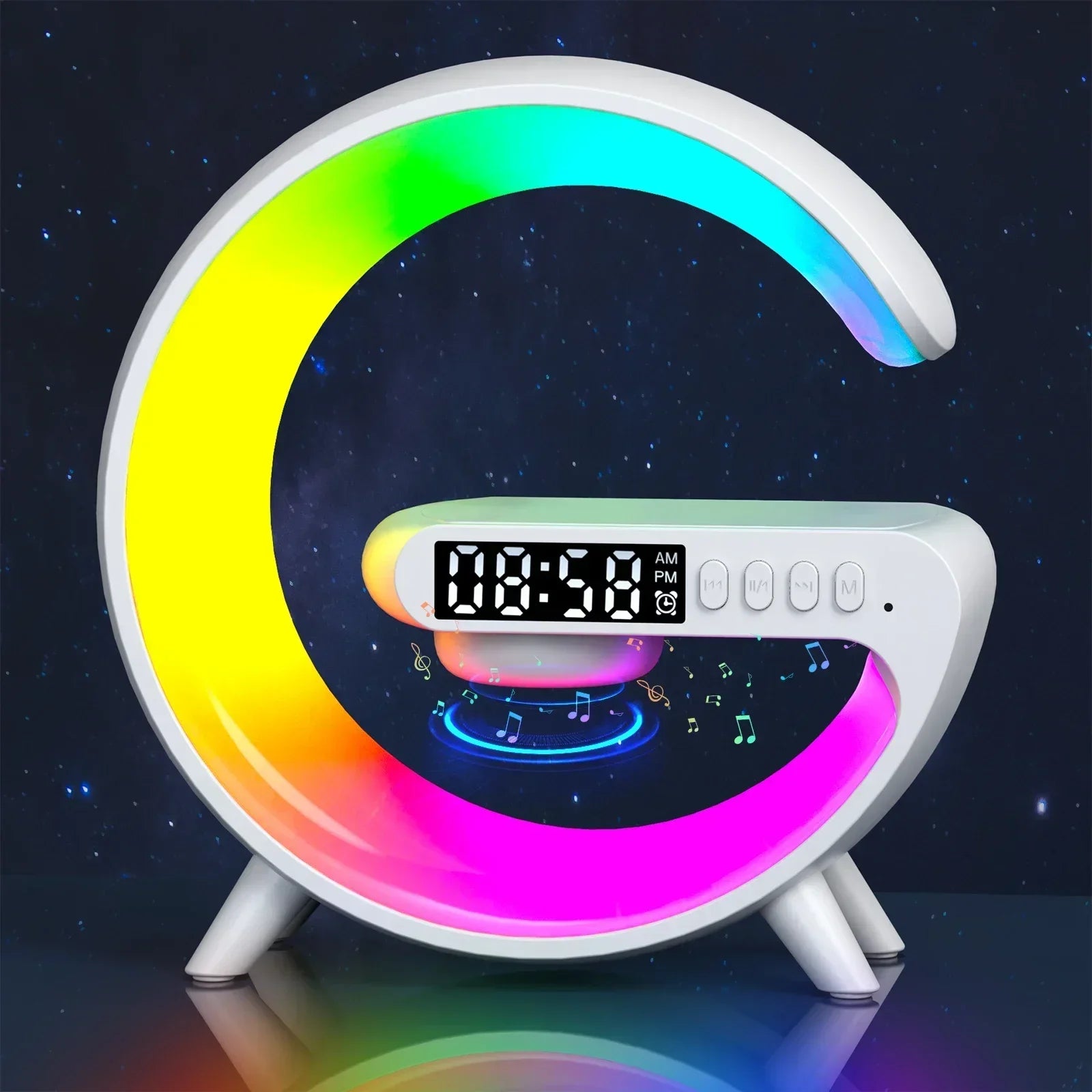Mini All-in-One Wireless Charger – Light, Sound &amp; Power in One Touch