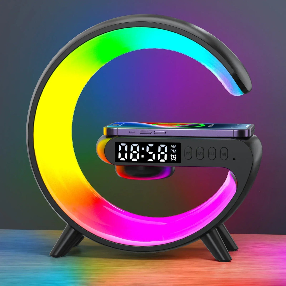 Mini All-in-One Wireless Charger – Light, Sound &amp; Power in One Touch