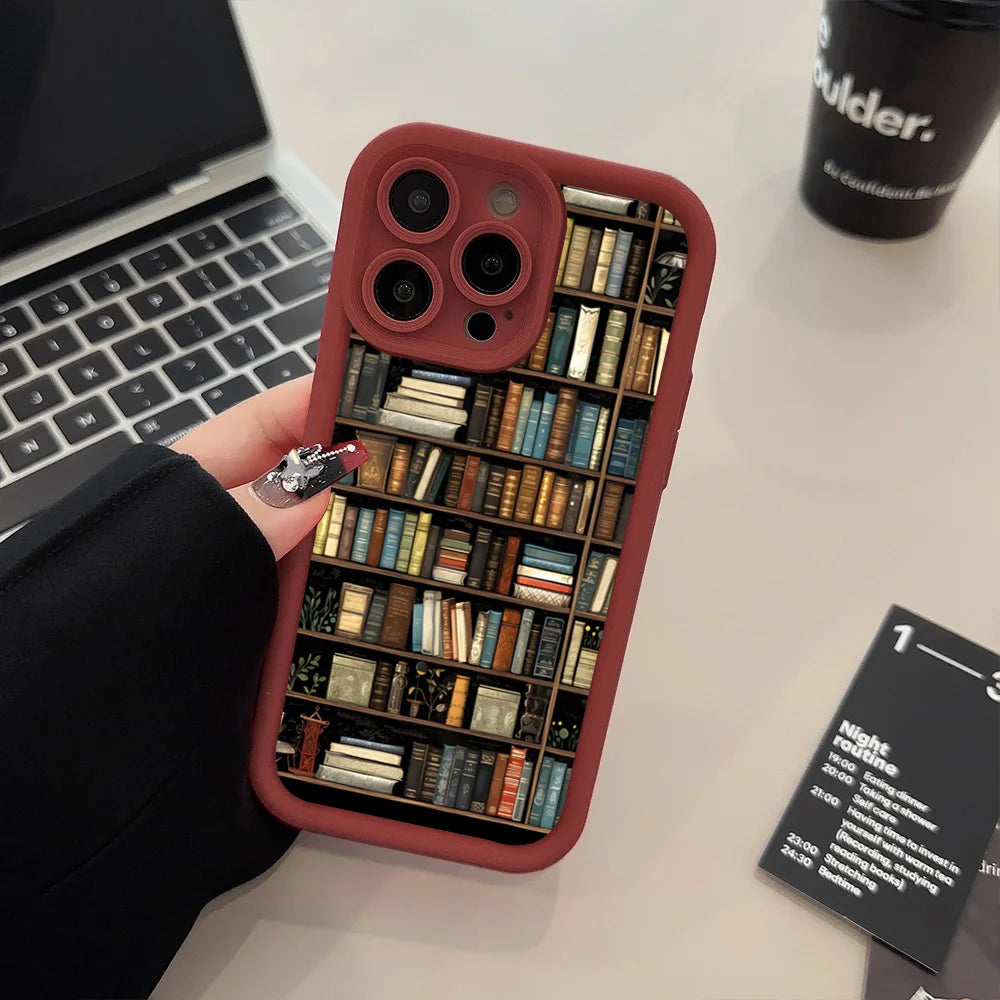 Book Shelf Creative Pattern Phone Case