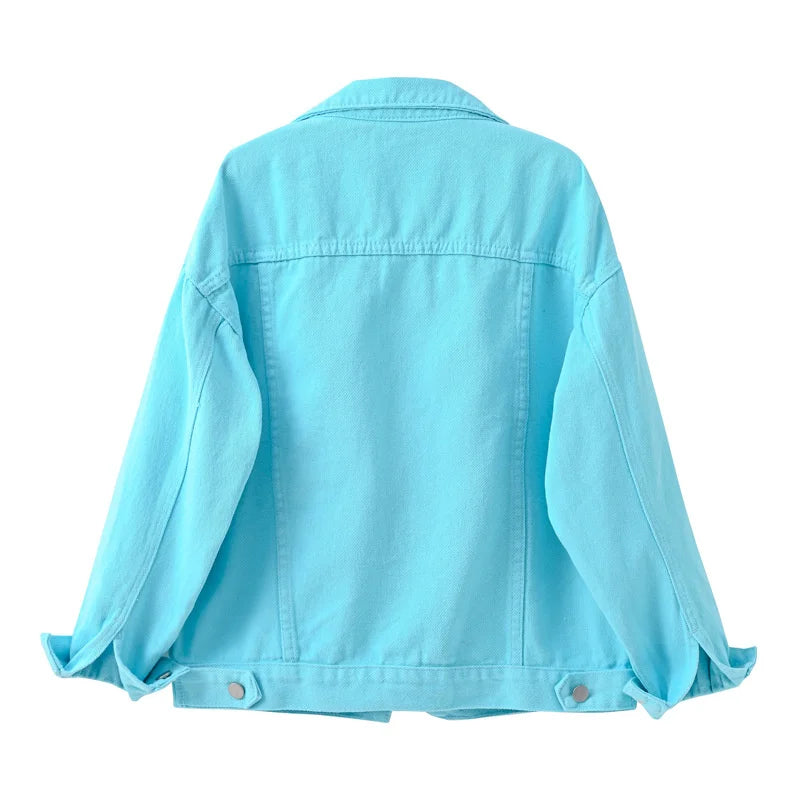 Sweet Cartoon Embroidered Zip-Up Hoodie