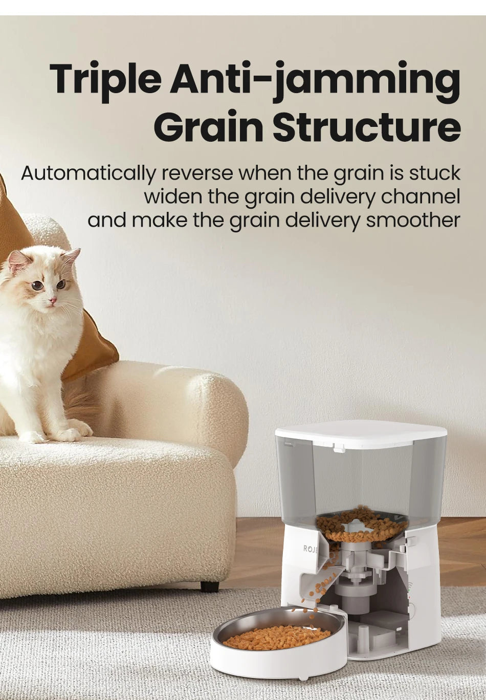 ROJECO Smart Automatic Dog Feeder