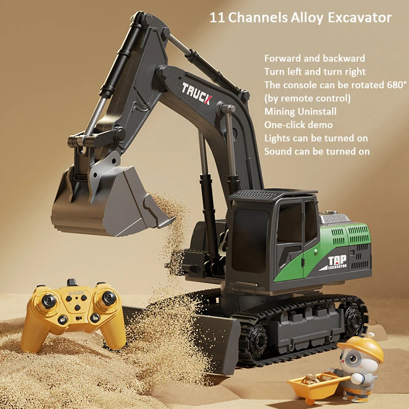 Alloy Remote Control Excavator Toy Car