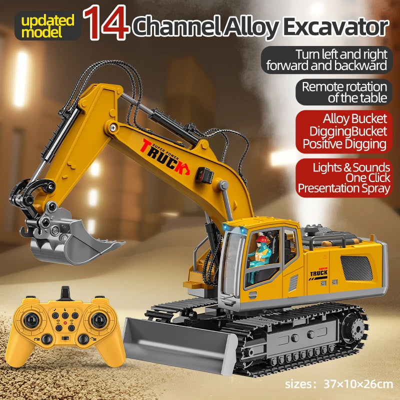 Alloy Remote Control Excavator Toy Car