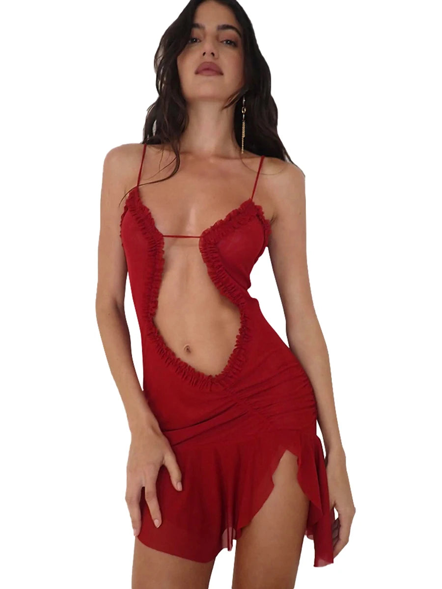 Cutenova Luxury Asymmetrical Gown – Where Grace Meets Edge