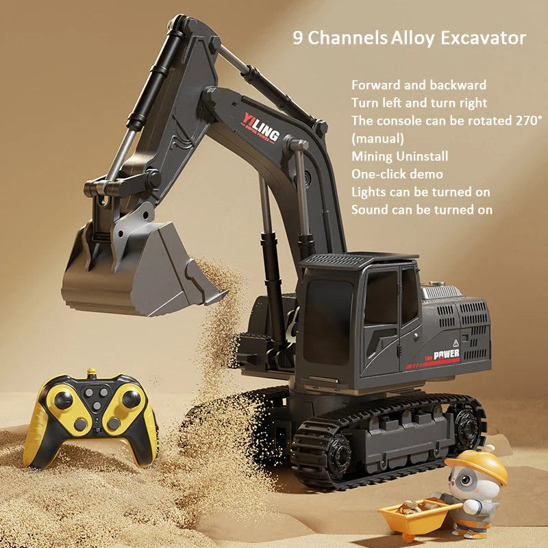 Alloy Remote Control Excavator Toy Car
