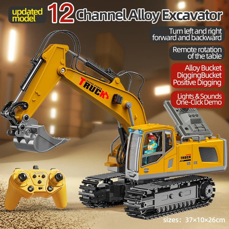 Alloy Remote Control Excavator Toy Car