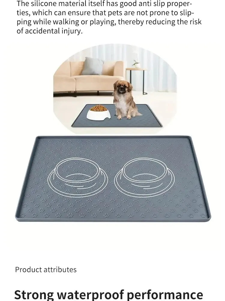 Silicone Pet Feeding Mat – Non-Slip, Waterproof, Easy-Clean