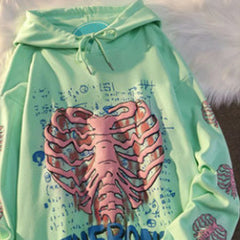Cozy Cartoon Print Hoodie