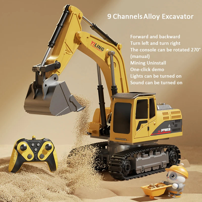 Alloy Remote Control Excavator Toy Car