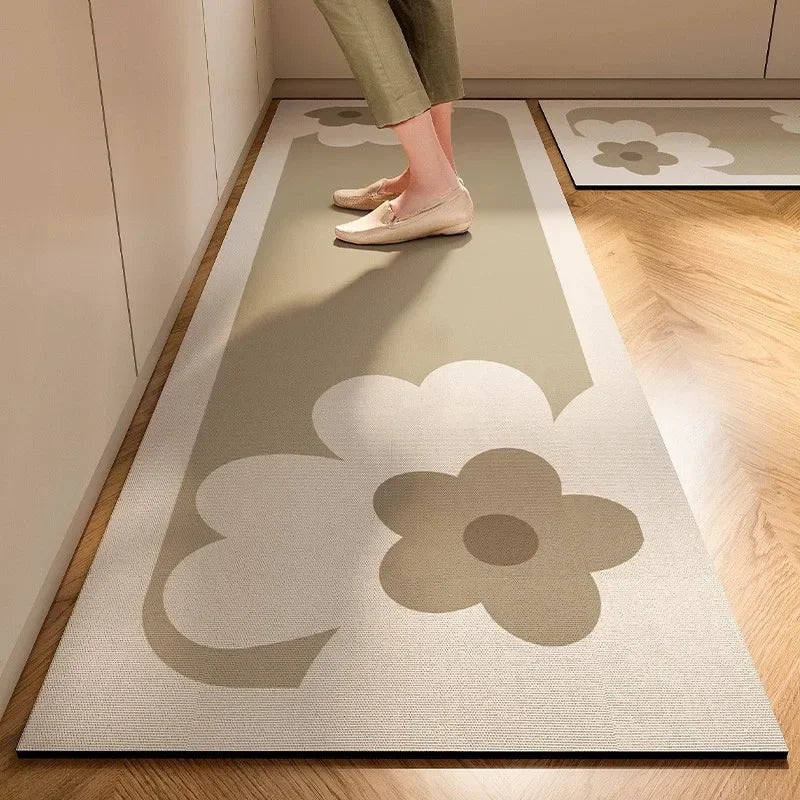 Modern Suede Printed Floor Mat