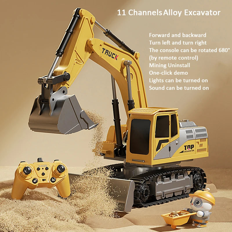 Alloy Remote Control Excavator Toy Car