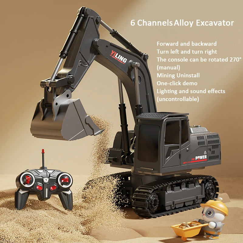 Alloy Remote Control Excavator Toy Car