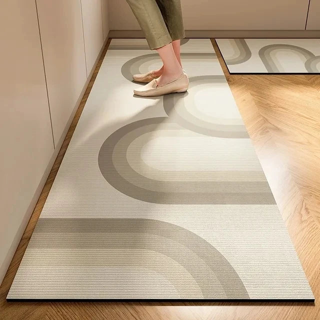 Modern Suede Printed Floor Mat