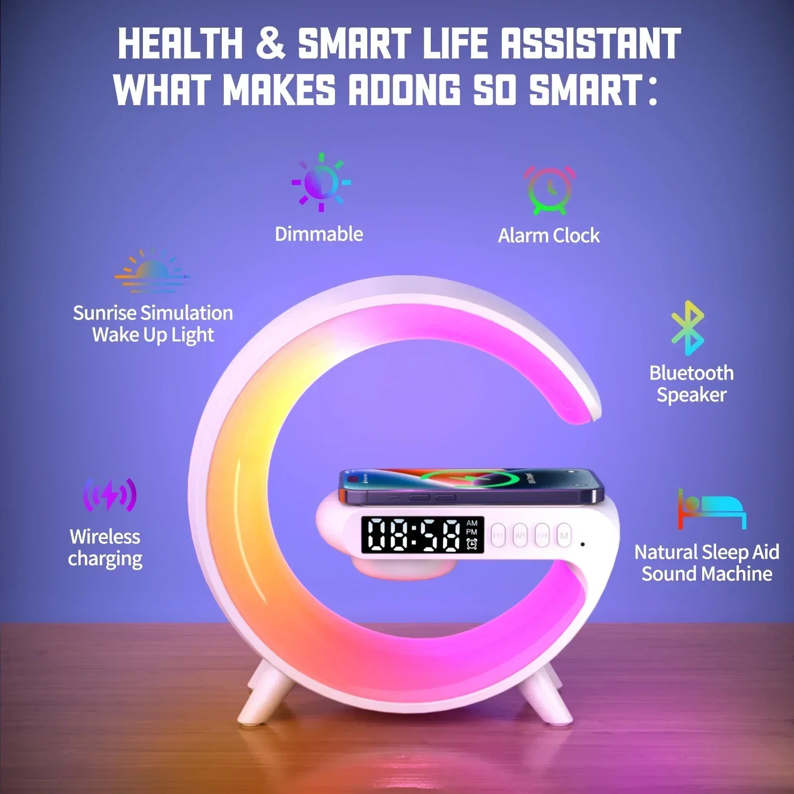 Mini All-in-One Wireless Charger – Light, Sound &amp; Power in One Touch