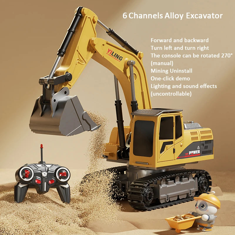 Alloy Remote Control Excavator Toy Car