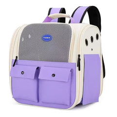 Foldable Cat Backpack Large Capacity Cat Strap Backpack Adjustable Strap Pet Outdoor Travel Ventilation Cat Backpack